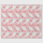 Zwei (oder mehr!) Schildkrötentauben auf rosa Erde Geschenkpapier (Flach)