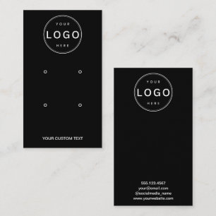 Zwei Ohrring-Display-Karten-Logo-Schmuck-Display Visitenkarte