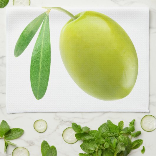 Zwei Oliven Geschirrtuch (Gefaltet)