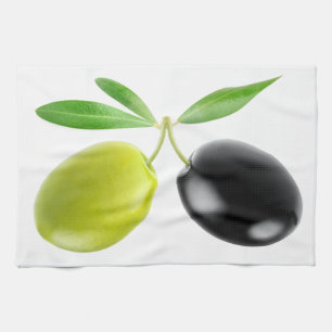 Zwei Oliven Geschirrtuch