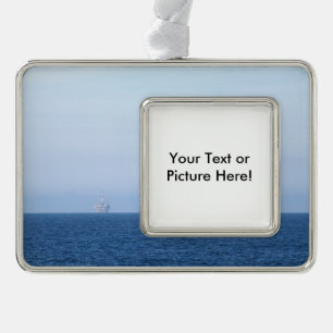 Zwei Ölplattformen Rahmen-Ornament Silber