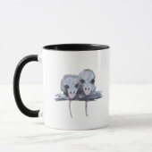 "Zwei Opossum-" Wecker-Tasse Tasse (Links)