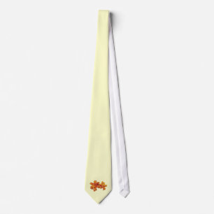 Zwei Orange Double Lilies Krawatte