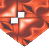 Zwei orange Herzen Tischdecke (Schrägansicht)