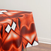 Zwei orange Herzen Tischdecke (Beispiel)