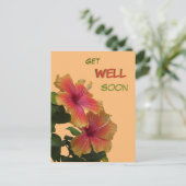 Zwei Orange Hibisken Blume werden bald gut auf Pos Postkarte (Stehend Vorderseite)