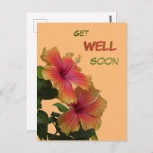 Zwei Orange Hibisken Blume werden bald gut auf Pos Postkarte (Vorne/Hinten)