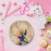 ZWEI ORANGE TULIPS PAPIERPLATTE PAPPTELLER (Party)