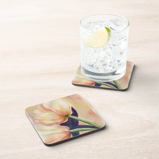 ZWEI ORANGE TULIPS UNTERSETZER (Rechte Seite)