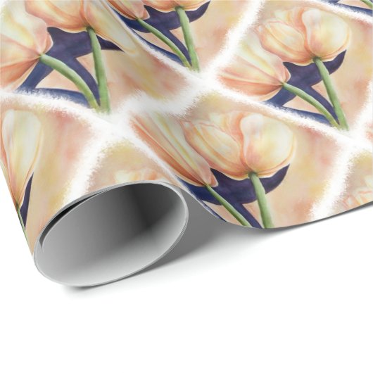 ZWEI ORANGE TULIPS WRAPPPAPIER GESCHENKPAPIER (Rolleneckpunkt)