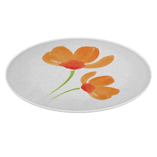 Zwei Orangefarbene Wasserfarbenpappenschneider Schneidebrett (Ecke)