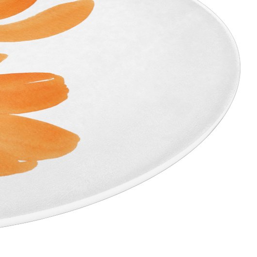 Zwei Orangefarbene Wasserfarbenpappenschneider Schneidebrett (Ecke)