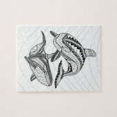 Zwei Orcas Adult Coloring Puzzle (Horizontal)