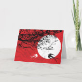 Zwei orientalische Schwalben im Mondlicht mit Zwei Karte (Vorderseite)