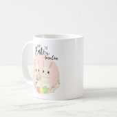 Zwei Osterhasen Personalisierter Becher Kaffeetasse (Vorderseite Links)
