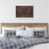 Zwei Owls auf Sand Leinwanddruck (Insitu (Schlafzimmer))