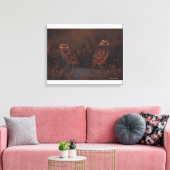 Zwei Owls auf Sand Leinwanddruck (Insitu (Wohnzimmer))