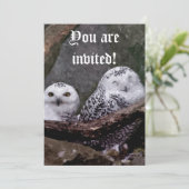 Zwei Owls Einladung (Stehend Vorderseite)