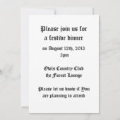 Zwei Owls Einladung (Rückseite)