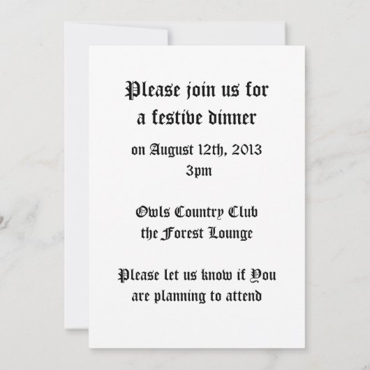 Zwei Owls Einladung (Rückseite)