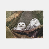 Zwei Owls Fleecedecke (Vorderseite (Horizontal))