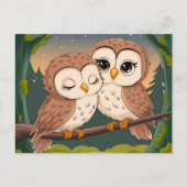 Zwei Owls Postkarte (Vorderseite)