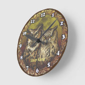 Zwei Owls Runde Wanduhr (Winkel)