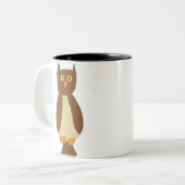 Zwei Owls-Tasse Zweifarbige Tasse (Vorderseite Links)
