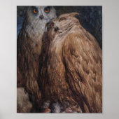Zwei Owls von Gustave Dore Poster (Vorne)