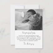 Zwei paare B/W Fotos Hochzeitsnachricht Vielen Dan Dankeskarte (Rückseite)