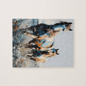 Zwei Paint Horses Puzzle (Horizontal)