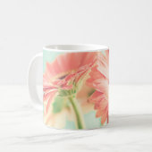 Zwei palepinfarbene Blume Kaffeetasse (Vorderseite Links)