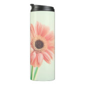 Zwei palepinfarbene Blume Thermosbecher (Nach rechts gedreht)
