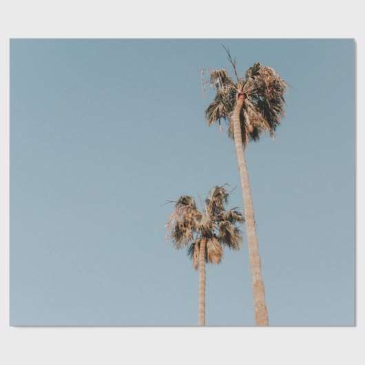 Zwei Palmen Geschenkpapier (Flach)