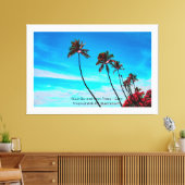 Zwei Palmen Wandkunst | Tropischer Minimalist Leinwanddruck (Insitu (Wohnzimmer))