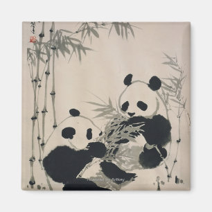 Zwei Pandas Magnet