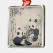 Zwei Pandas Ornament Aus Metall (Links)