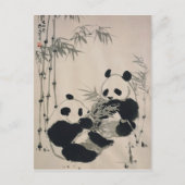 Zwei Pandas Postkarte (Vorderseite)