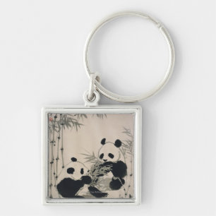 Zwei Pandas Schlüsselanhänger