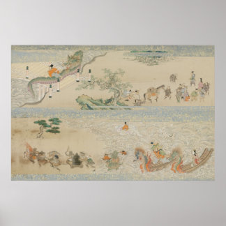 Zwei Panels von Scroll Poster