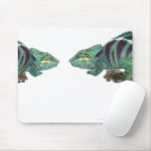 Zwei Panther Chameleons Nosy Be (Furcifer) Mousepad (Mit Mouse)