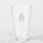 Zwei Papageien Alles Gute zum Muttertag Glas (Rückseite)