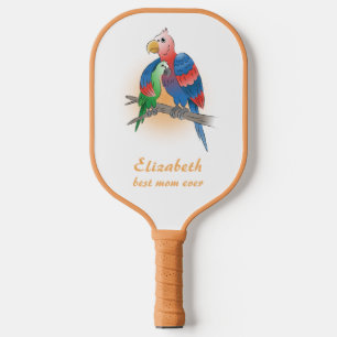 Zwei Papageien Alles Gute zum Muttertag Pickleball Schläger