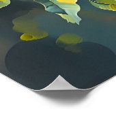 Zwei Papageien auf einem Zweig Ölgemälde Kunst Poster (Ecke)