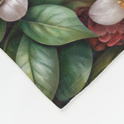 Zwei Papageien Fleecedecke (Ecke)