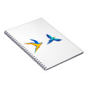 Zwei Papageien fliegen Notizblock (Rechte Seite)