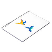 Zwei Papageien fliegen Notizblock (Linke Seite)