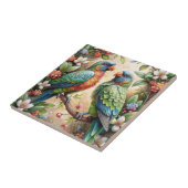 Zwei Papageien Fliese (Seite)