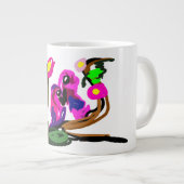 Zwei Papageien leben  Jumbo-Tasse (Vorderseite Rechts)