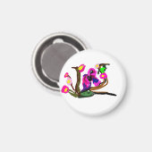 Zwei Papageien leben Magnet (Vorderseite/Rückseite)